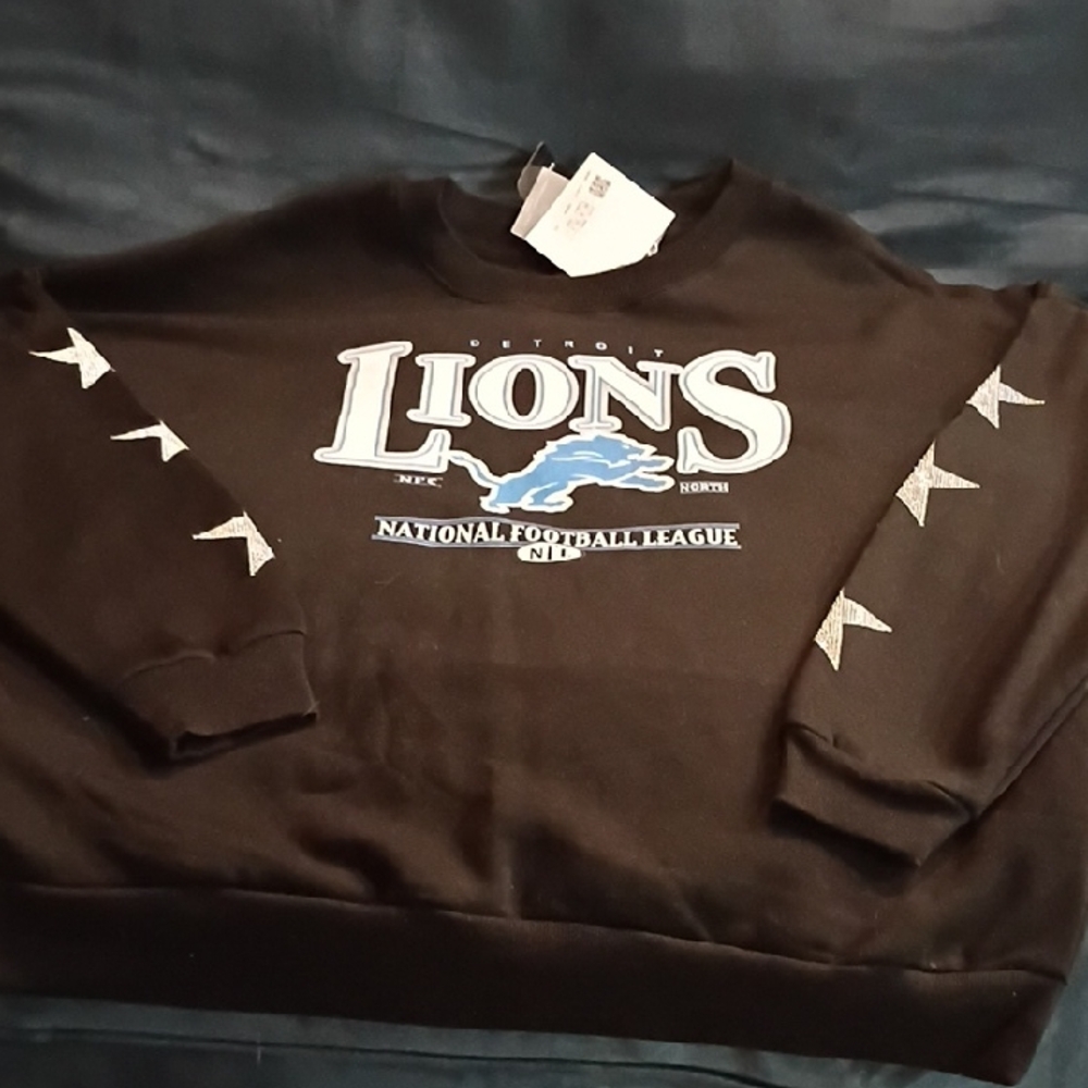 Game Day Catoure Detroit Lions Black Sweater